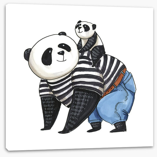 Panda back ride