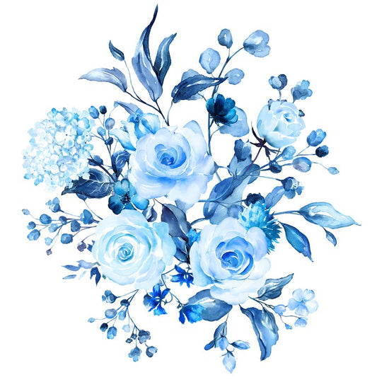 Sky blue blooms