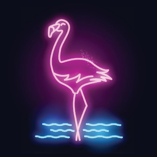 Neon flamingo