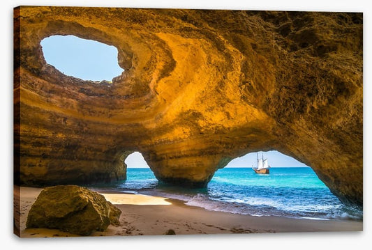 In the coastal cave