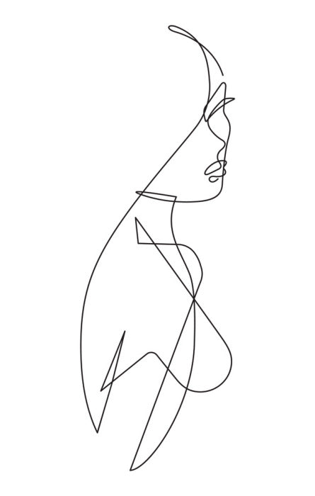 In profile