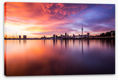 Auckland city silhouette
