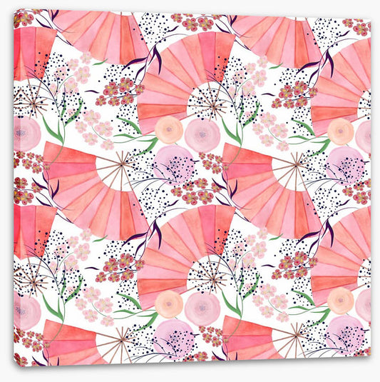 Floral folding fans