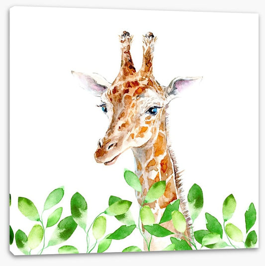 Green leaf giraffe