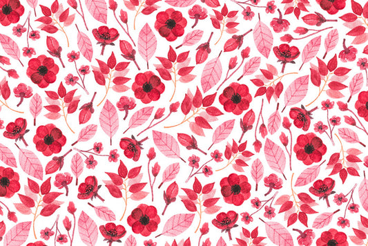 Red petal leaves