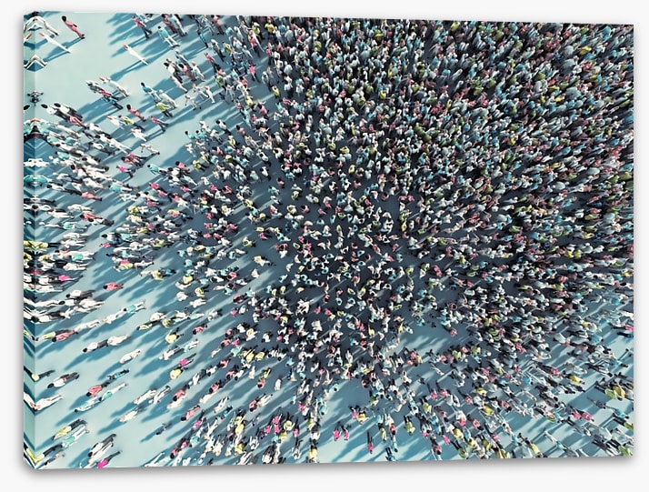 Crowded space