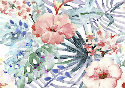 Ferns and flowers