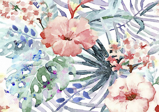Ferns and flowers