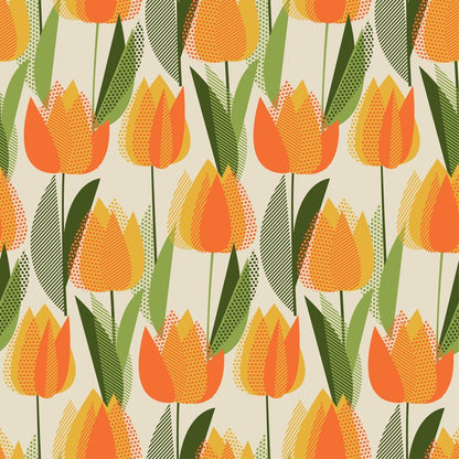 Retro tulips
