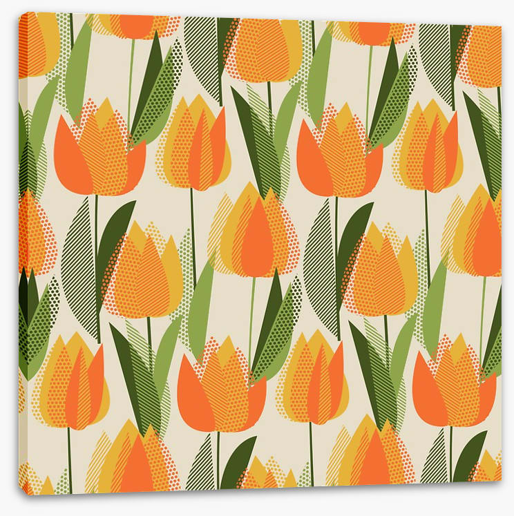 Retro tulips