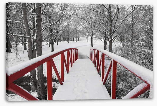 The red footbridge