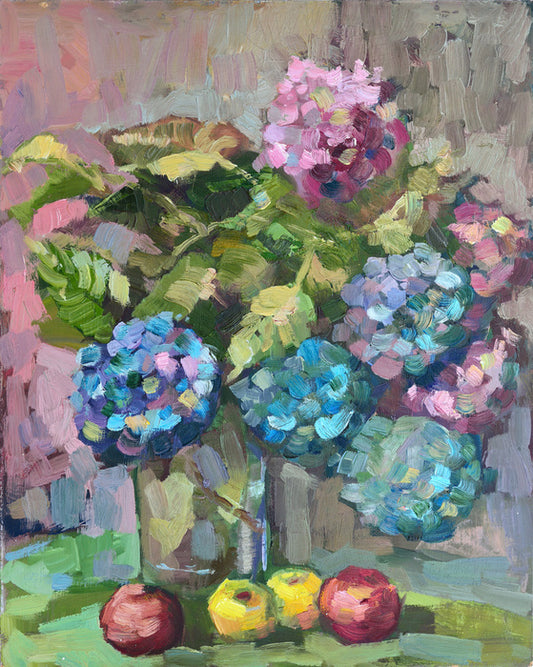 Hydrangea and fruit