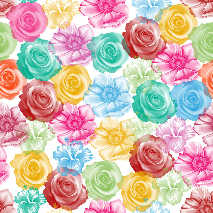 Rainbow of roses