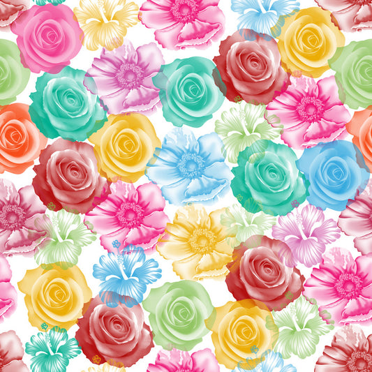 Rainbow of roses