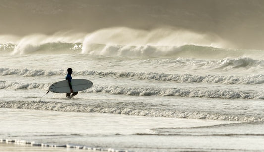Into the surf