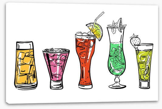 Colourful cocktails