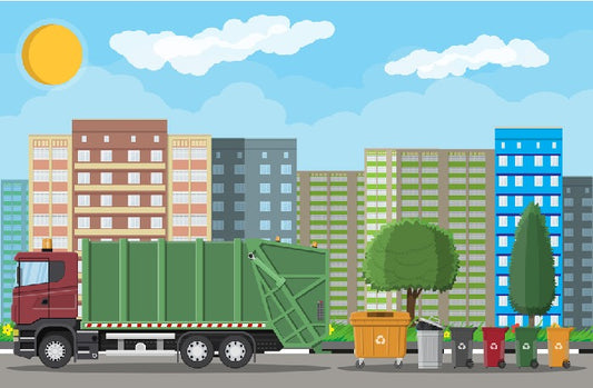 The recycling truck