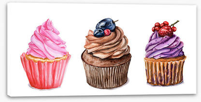 Three berry cupcakes