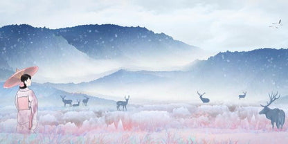 Pink dawn in the valley