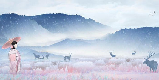 Pink dawn in the valley