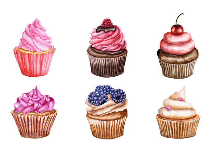 Berry cherry cupcakes