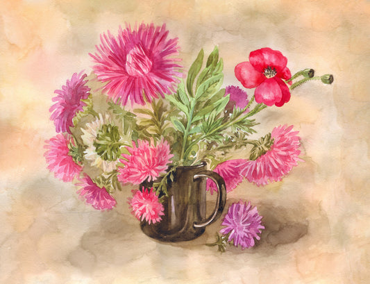 Black mug asters