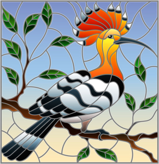 Hoopoe branch window