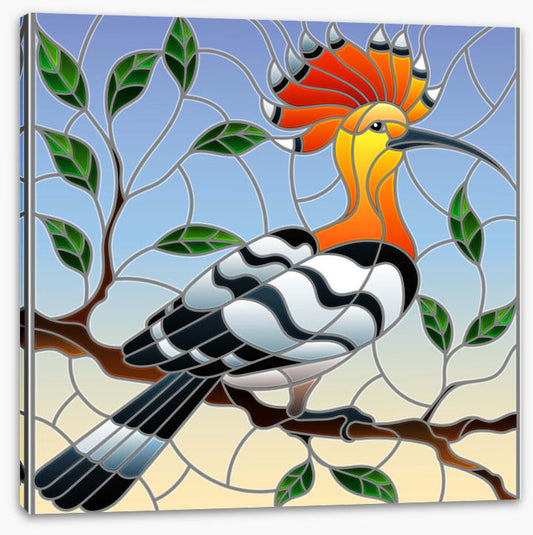 Hoopoe branch window