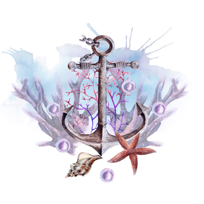 Anchor in the coral