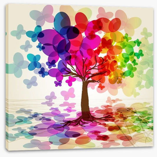Colourful butterfly tree