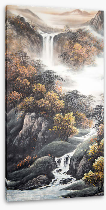 Misty mountain fall