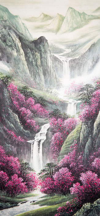 Misty mountain spring