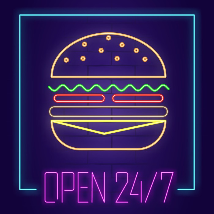 Neon burger