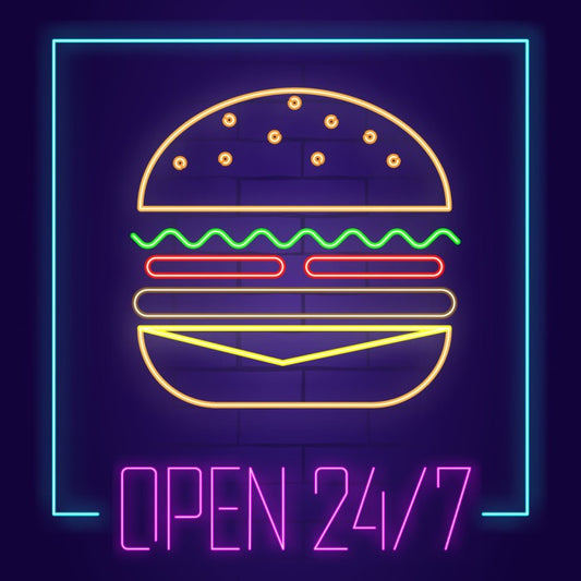 Neon burger