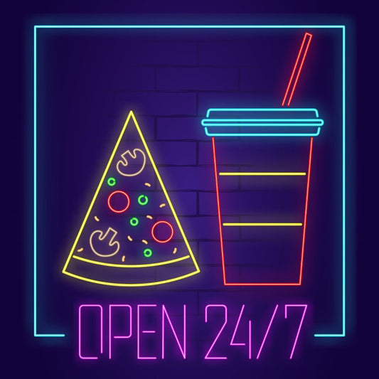 Neon pizza