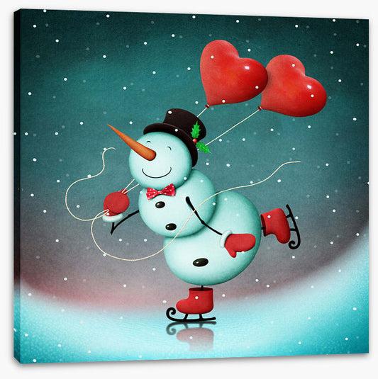 Skating snowman