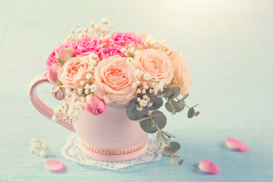 Pink rose teacup 1