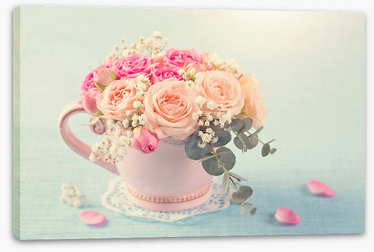 Pink rose teacup 1