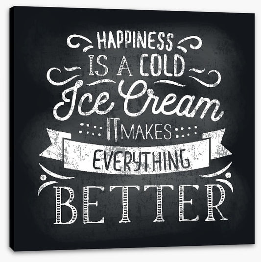 A cold ice cream