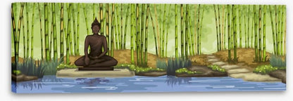 Bamboo buddha panoramic