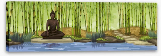 Bamboo buddha panoramic