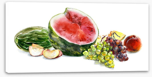 With the watermelon