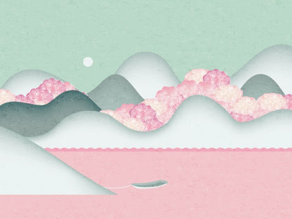 Sakura lake sunrise