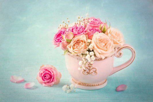 Pink rose teacup 2