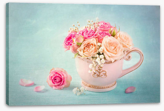 Pink rose teacup 2