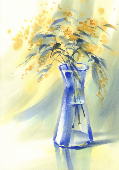 Blue bottle bloom