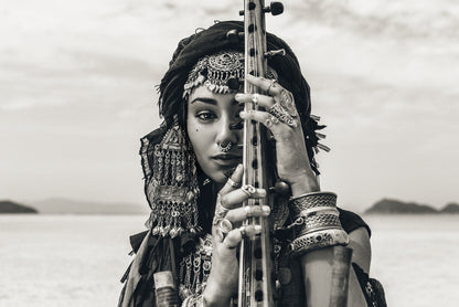 Sitar by the sea