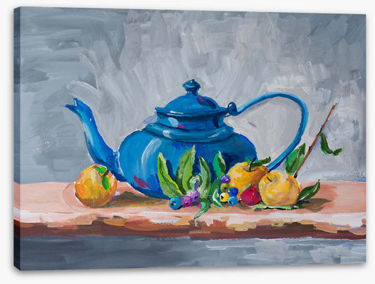 Royal blue teapot