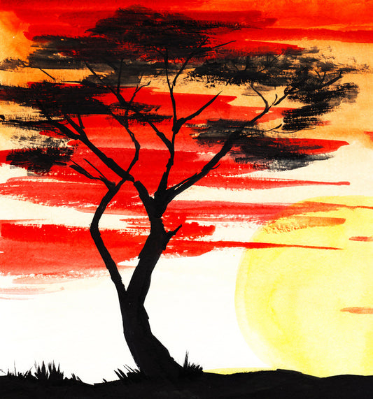 Savanna sundown silhouette