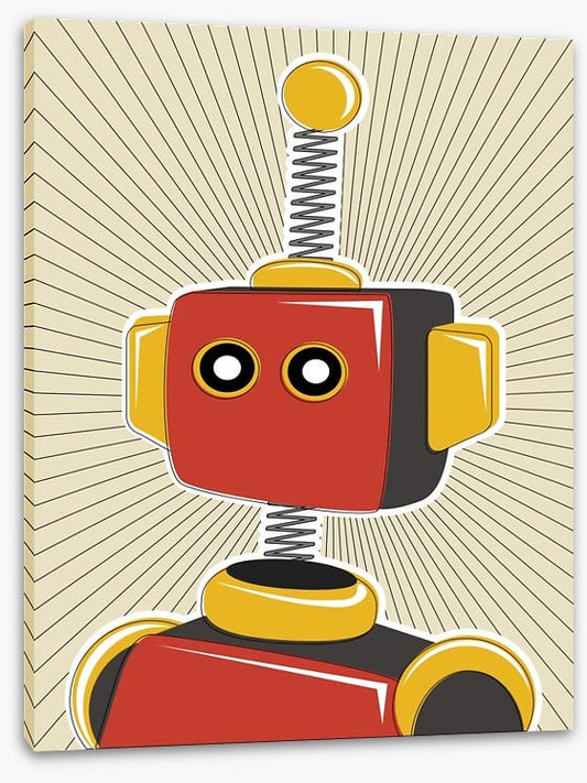 Retro robot in red